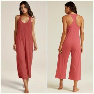 Beyond Yoga Featherweight Hang Loose Jumpsuit Coral Soft Athleisure Lagenlook L